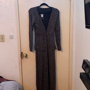 Fashion Nova Dancing Queen Lurex Jumpsuit ‘ Mulitcolor   Size S  (BRAND NEW) !